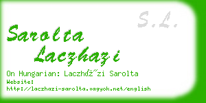 sarolta laczhazi business card